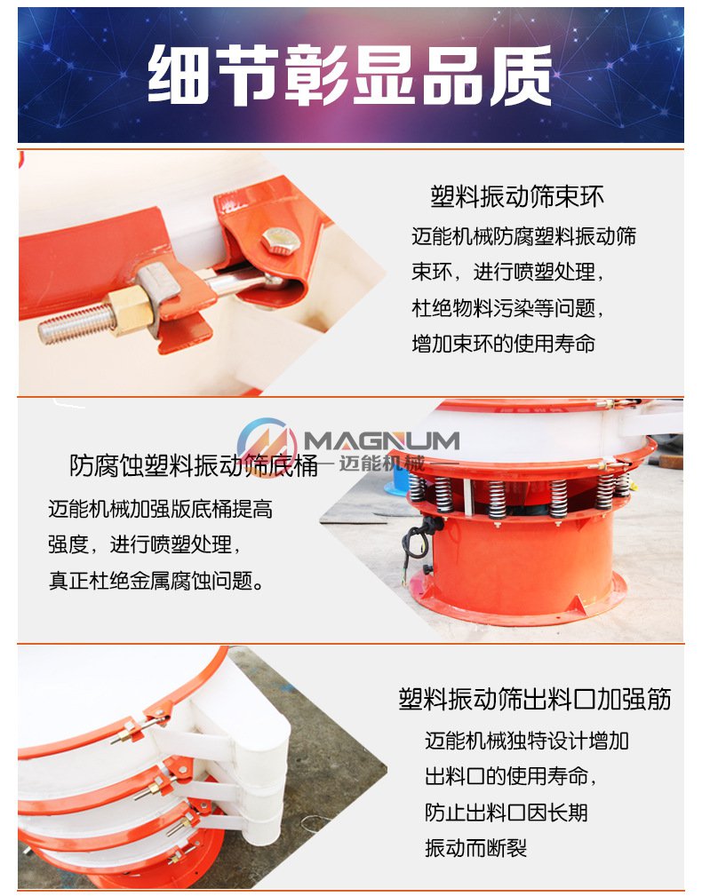 石墨粉塑料振動篩細節圖